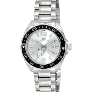 Adee Kaye AK6265-M (SVBK) Retro-J7 Silver Classic Watch
