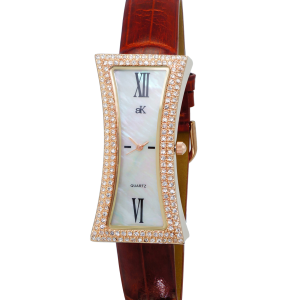 Adee Kaye AK9715-LRG MOP Leather Watch